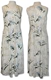 Bamboo Paradise -Hawaiian Aloha Button Front Long Tank Dress