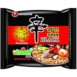 Nongshim Shin Black Noodle Soup, Spicy, 4.58 (Pack of 18)