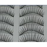 New Thin 10 Pair Natural Black Long Fake False Eyelashes Eye Lash Makeup Free Shipping