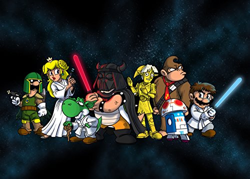 “Plumbing Wars Group” All Characters Funny Video Game & Space Movie Parody – Rectangle Refrigerator Magnet