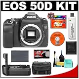 Canon EOS 50D Digital SLR Camera Body + Canon BG-E2N Battery Grip + 16GB CF Memory Card + BP-511 Battery + Case + Cameta Bonus Accessory Kit
