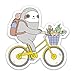Biking Sloth Vinyl Sticker