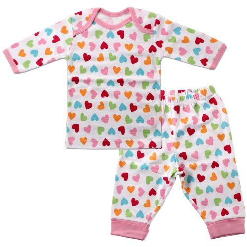 Thermal Long Sleeve Slip-on Shirt & Pants, Pink, 9-12 months