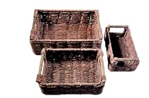 Christmas Gift For Men & Women Eco-friendly, Bio-degradable, Colorful Hand Woven Storage Baskets Made From Sabaii Grass Set of 3
