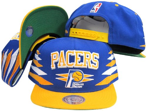 Indiana Pacers Diamond Two Tone Plastic Snapback Adjustable Snap Back Hat / Cap