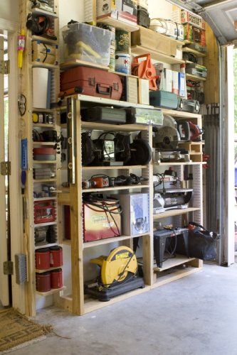 Images for EZStudRack Shelving System for Garages, Sheds, Pantries, Closets, and More. Includes 16 EZStudRacks & 64 Screws.