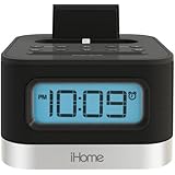 iHome iPL8BN Stereo FM Clock Radio with Lightning Dock for iPhone 5/5S and 6/6Plus