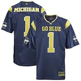 Michigan Wolverines #1 Navy Blue Rivalry Football Jersey