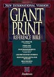 NIV Holy Bible Giant Print Reference Edition, Burgundy Leather-Look