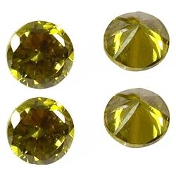 4 Olive Green Round CZ Cubic Zirconia Gem Stone 4mm