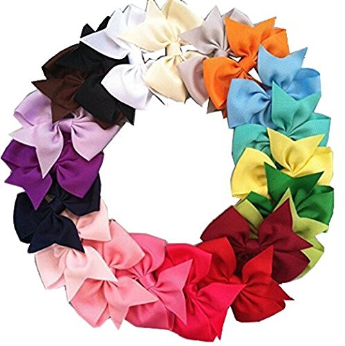 Boutique Hair Bows Girls Kids Children Alligator Clip Grosgrain Ribbon Headbands