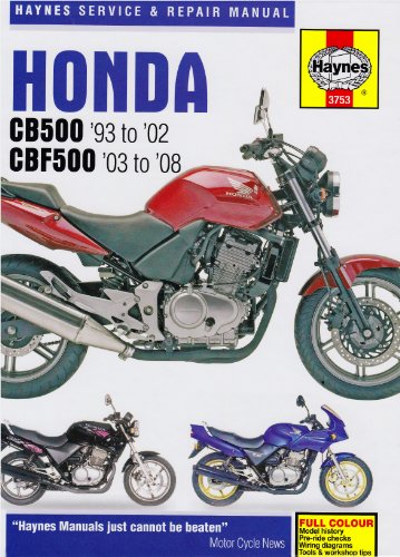 Honda CB500 and CBF500 Twins Service and Repair Manual: 1991 to 2008 (Haynes Service and Repair Manuals)