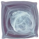Colorful Recycled Art Glass Large Plum Square Platter 12x12 by 