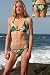 Halter Top & Rio Tie Bikini (Green Print) Bikini