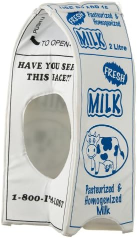 Milk Carton Hat - White Blue OSFM
