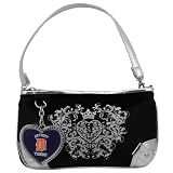 MLB Detroit Tigers Ladies Sports Luxe Wristlet - Black