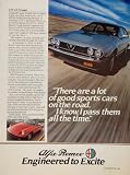 1982 Alfa Romeo Blue GTV-6 6/2.5 Coupe Spider Veloce Ad - Original Print Ad