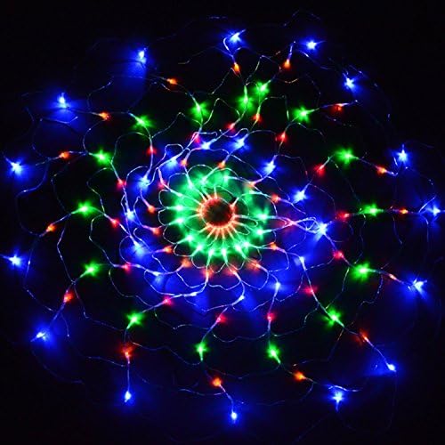 SBX 2014 New Sparkles 8 Modes 120 Led Multi Function Multi Col Spiders Web Net Lights For Halloween Christmas Parties Weddings and other festivals