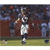 John Lynch Autographed Denver Broncos (Blue Jersey Horiz) 8x10 Photo