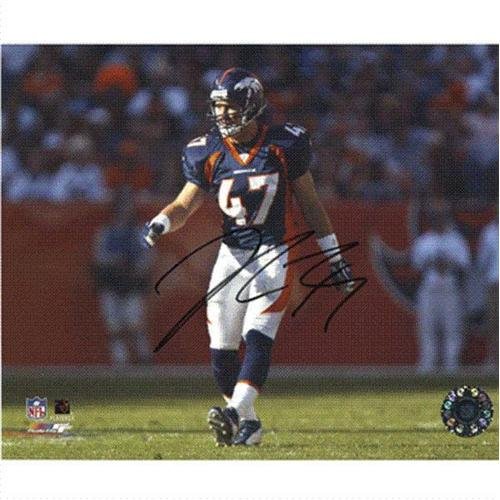 John Lynch Autographed Denver Broncos (Blue Jersey Horiz) 8x10 Photo