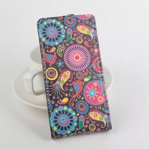 Hicos Painting Leather Case for HuaWei Honor 5X,Mate 7 mini Up-Down Open Cover Flip Case-Jellyfish