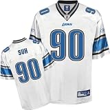 Reebok Detroit Lions Ndamukong Suh Youth Replica White Jersey Large