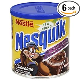 Nestle Nesquik, Chocolate, 14.1-Ounce Canisters (Pack of 6)