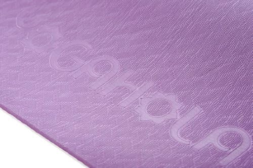 YogaHola® Deluxe Premium Super Soft Eco-Friendly Yoga Mat w/ Carry Cord (Dark Purple)