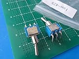 トグルスイッチ　基板取付＜取付90度　単双　1回路2接点　ON--ON　中央で止まらない　バネなし＞2個入＜1sw-425＞