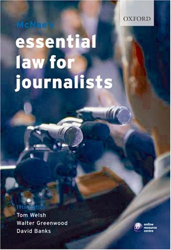 Buy McNae's Essential Law for Journalists online at Discounted New and Used prices. Delivered to your door with Off-The-Bookshelf.