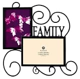 Burnes of Boston PS117464 Family Wire 2 Opening Picture Frame, Black