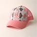 Reebok NY Giants Argyle NFL Trucker Baseball Cap - Pink