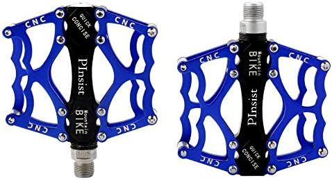 PInsist Bike Pedals Mountain Bicycle BMX MTB Pedal Aluminium Alloy Anti-slip Cycling Sealed Bearing (Blue)