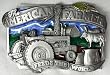 The American Farmer Feed's the World Enamel Pewter Buckle,(Occupation Buckle)