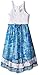 Speechless Girls' Lace To Chiffon Lattice Knee Length Sleeveless V-Neck Side Zipper