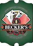 PERSONALIZED 15.5 TEXAS HOLD EM Poker LOUNGE Collectible VINTAGE SERIES Bar Sign