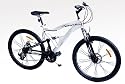 26" KCP MOUNTAINBIKE FAHRRAD ATTACK 21 Gang SHIMANO weiss schwarz - 66,0 cm (26 Zoll)