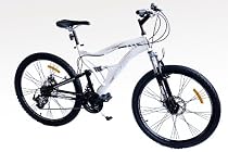 26" KCP MOUNTAINBIKE FAHRRAD ATTACK 21 Gang SHIMANO weiss schwarz - 66,0 cm (26 Zoll)