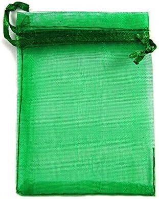 Ximkee Organza Wedding Party Favor Bags- Package of 100 (4"x6", Green)