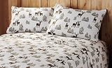 Review BRAND NOT SPECIFIED  / All - Cotton Whitetail Print Flannel Sheet Set