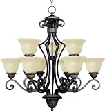 Maxim Lighting 11245SVOI 9 Light Symphony Chandelier, Oil Rubbed