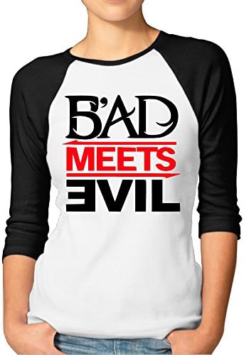 DDTD Bad Meets Evil Women's Fitted Raglan Tshirt Black S