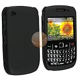 Crystal Hard Rubberized Black Cover Case for RIM BlackBerry Curve 9300 9330 ....