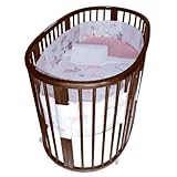 Stokke Sleepi Crib 4 Piece Bedding Set in Tales Pink