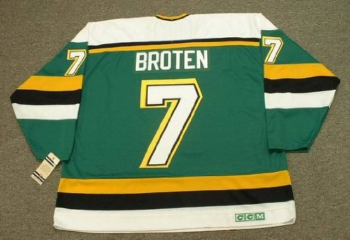 NEAL BROTEN Minnesota North Stars 1989 CCM Vintage Throwback Away Hockey Jersey, XL