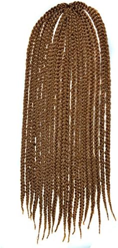 Stepupgirl 24 Inch Light Brown Color Afrika Amerika Crochet Small Dirty Carney Karen Braid Box Hair (Medium Size)