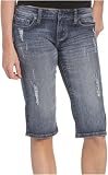 Vigoss Juniors' Cuffed Crop jeans with Back Pocket Decoration