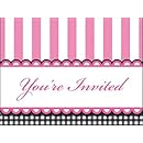 Creative Converting Sweet Baby Feet Pink Party Invitations, 8-Count