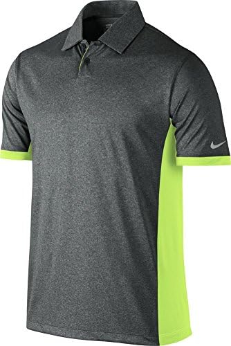Nike Golf Victory Block Polo BLACK/HTR/VOLT/WOLF GREY L