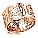 Women's Fashion Classic Flowers Hollow Stainless Steel Ring Lovely Rose Charming Lady Gril Band Gold